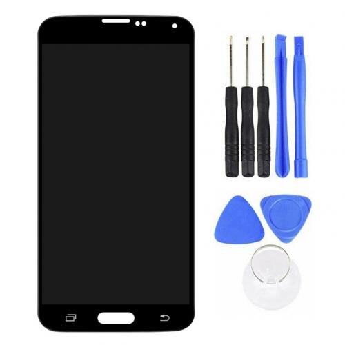 Kit de reemplazo de digitalizador de pantalla táctil LCD AMOLED para Samsung Galaxy S5 ,: Black