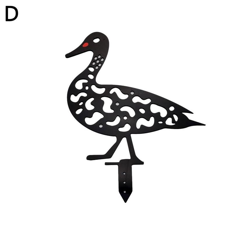 Chicken Yard Art Outdoor Garden Statues Backyard Lawn Stakes Metal Hen Yard Decor Garden Statues Decoration Ornament: D