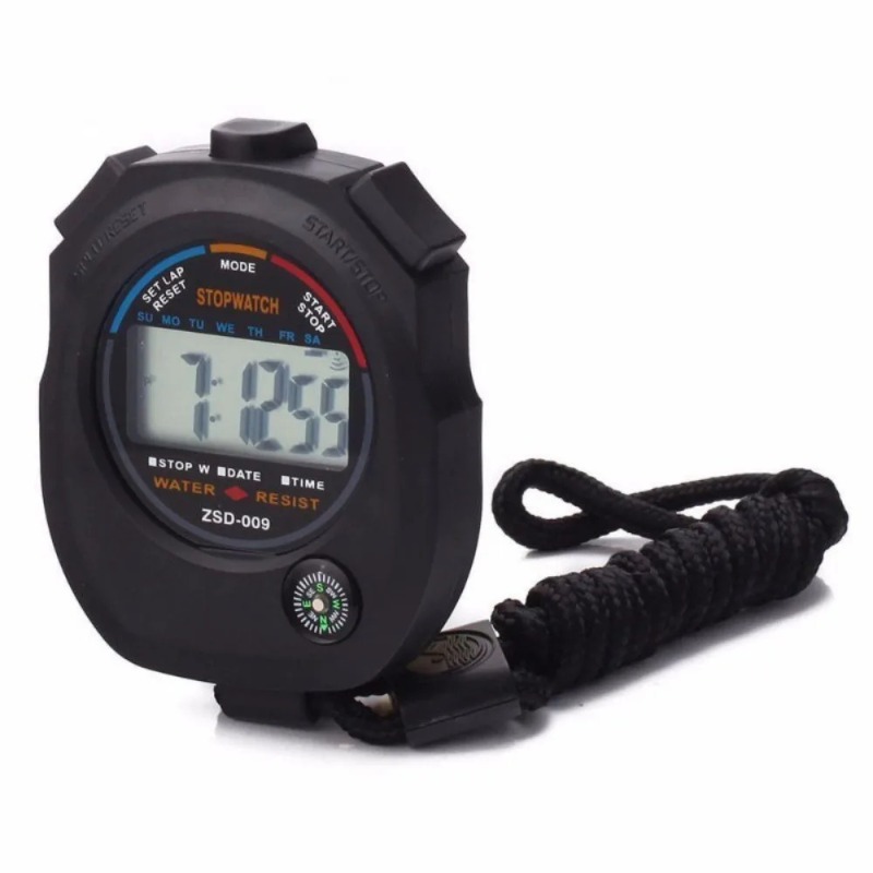 Precyzyjny Wodoodporny Cyfrowy Stoper Ręczny Profesjonalny z Opaską na Nadgarstek Elektroniczny Chronograf Stoper LCD Stoper Sportowy