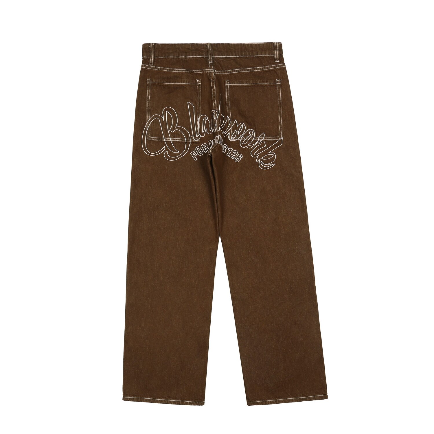 Pantalones vaqueros de estilo hip hop para hombre, Jeans con bordado de estrella de cinco puntas, Jeans lavados Vintage, pantalones vaqueros holgados de , Jeans de Rap de talla grande