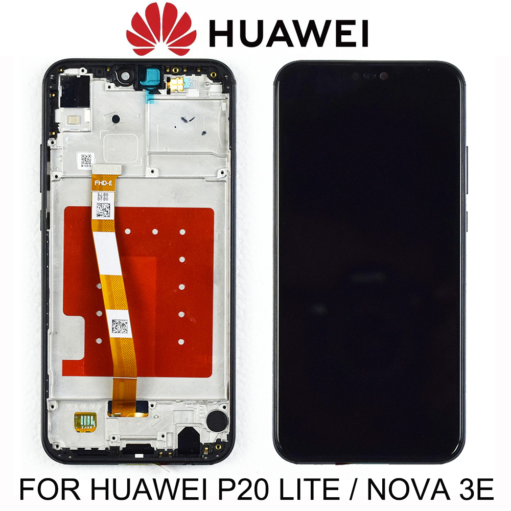 Pantalla LCD para HUAWEI P20 Lite, ANE-LX1, Nova 3e ANE-LX3, touchscreen de original 2280*1080 con marco para HUAWEI P20 Lite