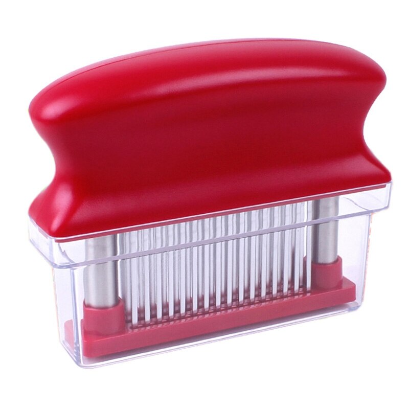 48 Blades Needle Meat Tenderizer Stainless Steel Knife Meat Beaf Steak Mallet Meat Tenderizer Cooking Tools: Red