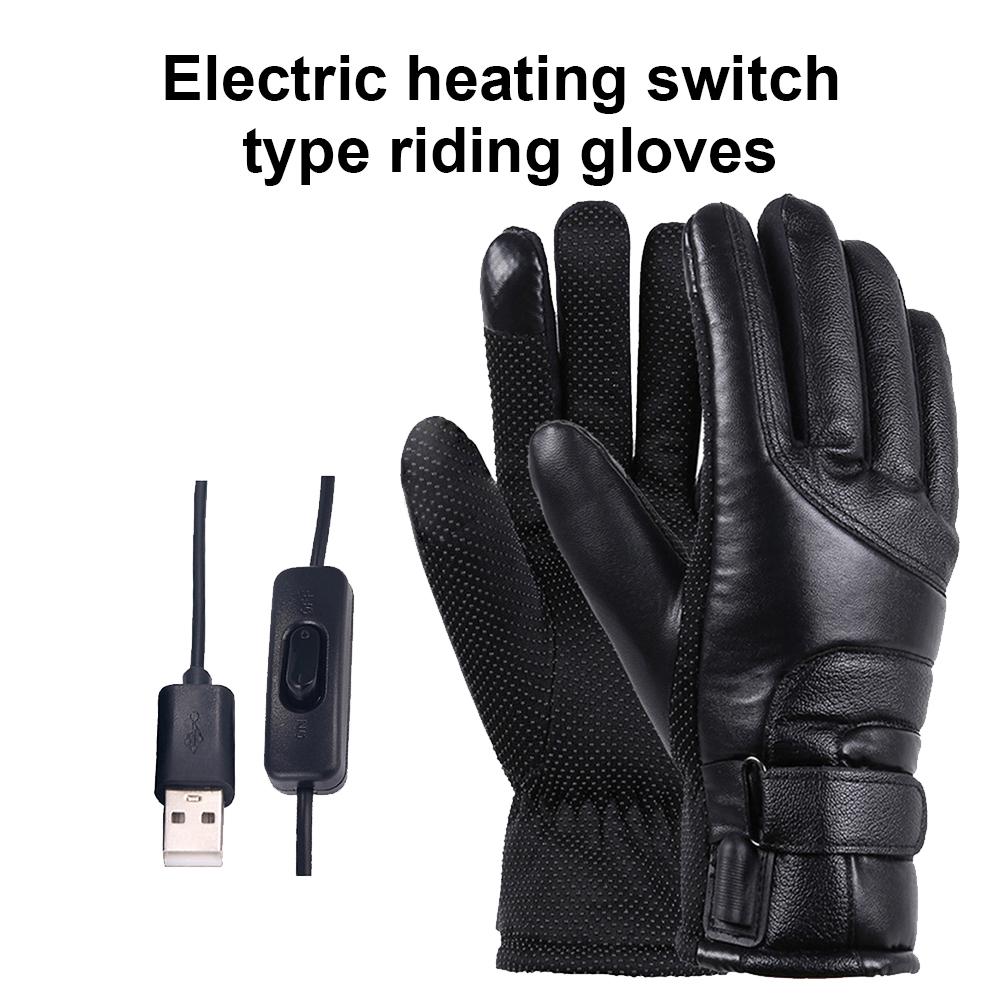 1 paar USB Powered Universal Motorrad Heizung Handschuhe mit USB Schalter Taste USB Ladekabel Komfortable Motorrad Handschuh