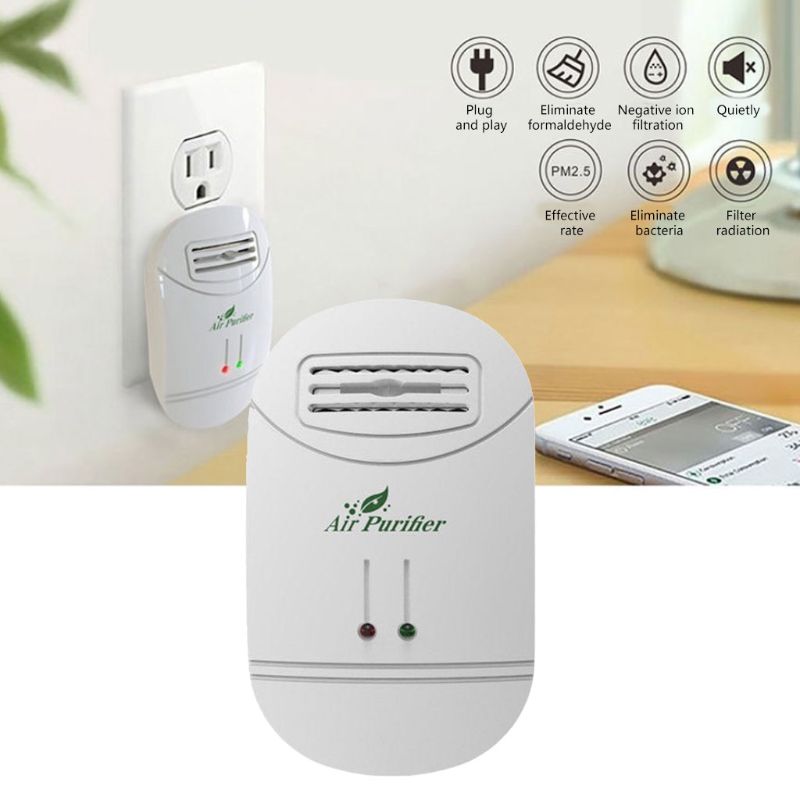 Home Negative Ion Generator AD-Ionizer Air Purifier Remove Formaldehyde Smoke Dust Purification Home Room Deodor Air Cleaner