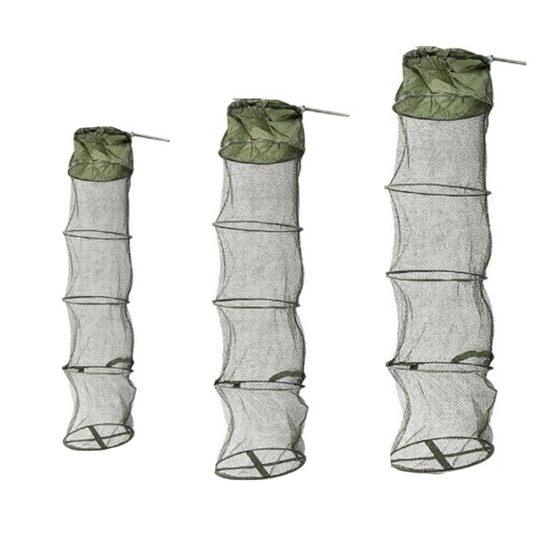 5 Layers Folding Fishing Net Minnow Fish Care Creel Tackle Mesh Cage Trap Net Corrosion Resistant Small Fish Mesh Net