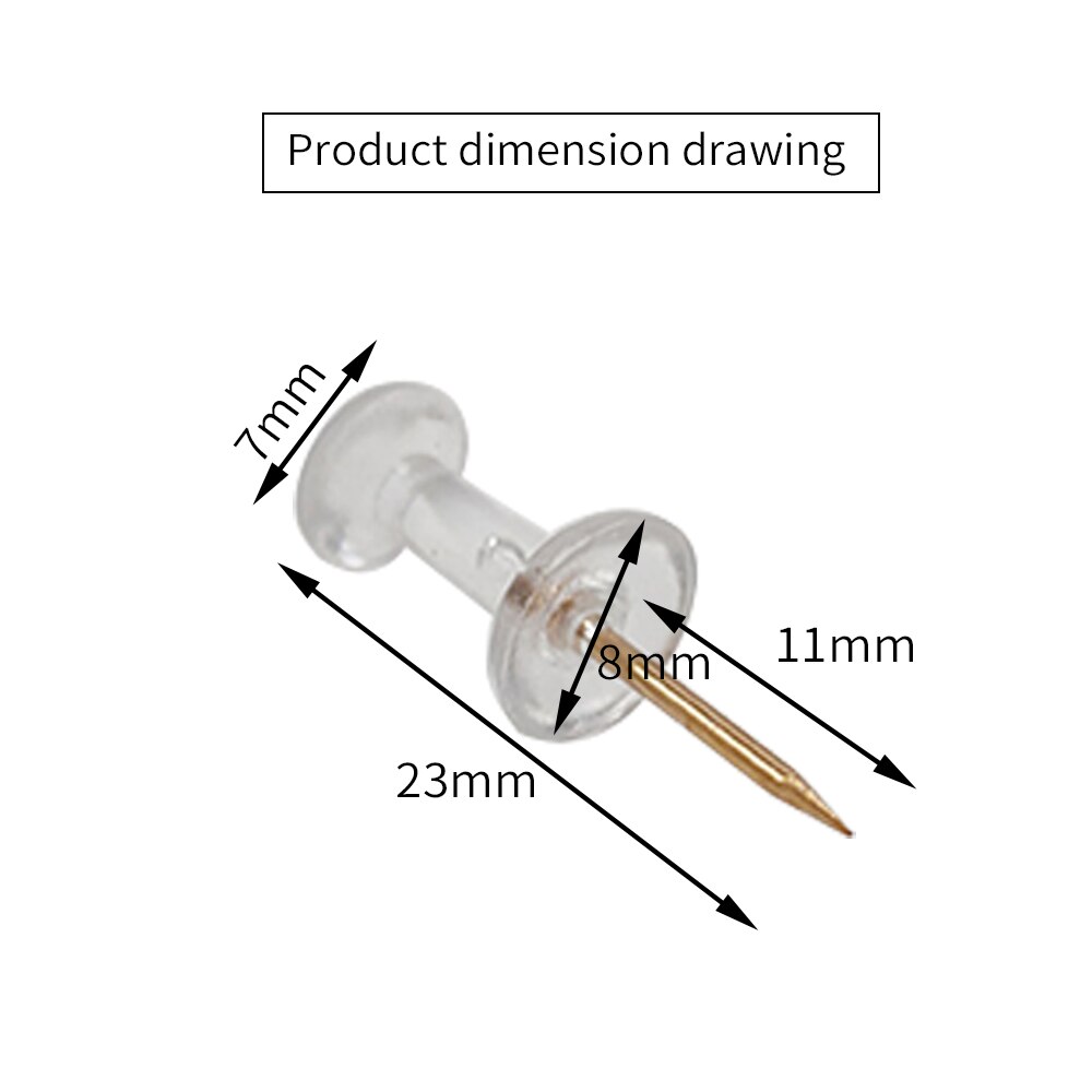 200 Stks/doos Rose Goud Zilver Push Pins Nagels Punaise Board Pins Tekening Foto Muur Studs Bevestigingsmiddelen Met Opbergdoos