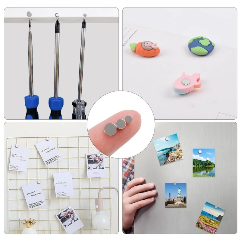 50pcs Round Fridge Magnets- Disc Magnets for DIY, Crafts, Science Projects 3x1 3x2 5x1 5x2 8x1 8x2