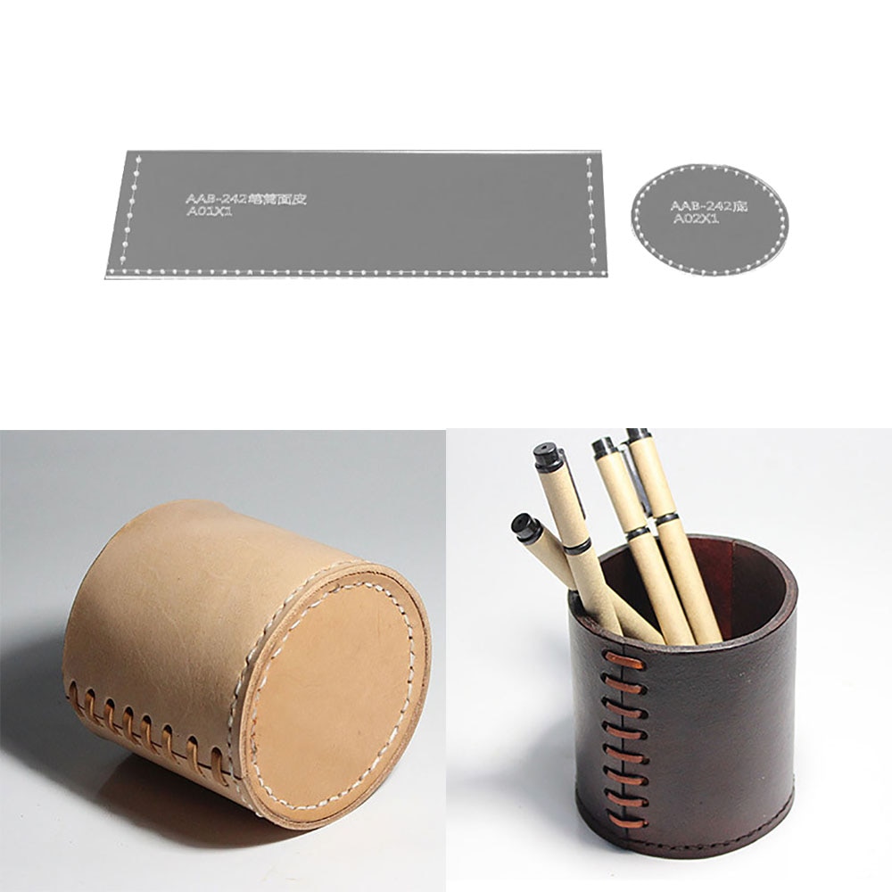 Lychee Leven Borstel Pot Naaien Patroon Acryl Lederen Template DIY Handgemaakte Leathercrafts Levert