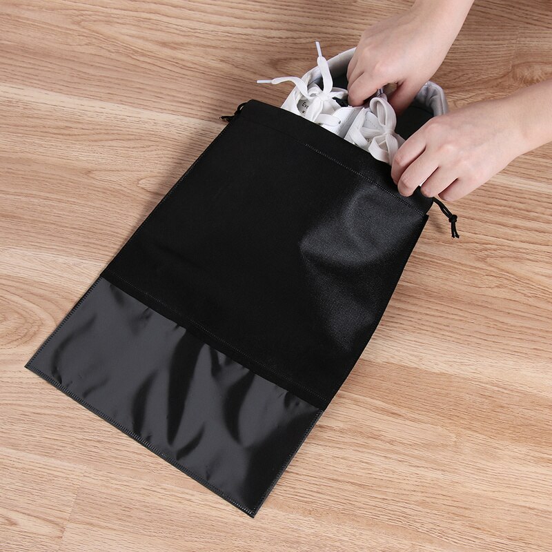 1PC Waterproof Shoes Bag Covers Portable Travel Organizer Drawstring Bag Cover Non-Woven Fabric Shoe Cover Accessories