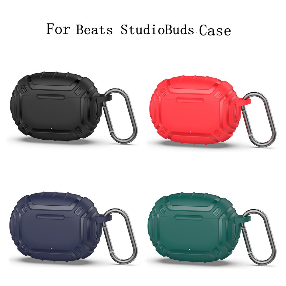 For beats studio buds fodral skal för man helkropps tpu skyddsfodral för beats studio buds laddningsfodral med nyckelring,