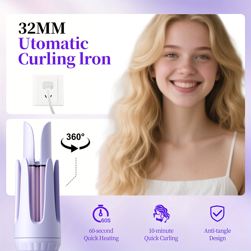 Automatic Hair Curling Iron 32mm Hair Curler Ceramic Rotating Hair Waver Curling Tool Hair curler for long hair