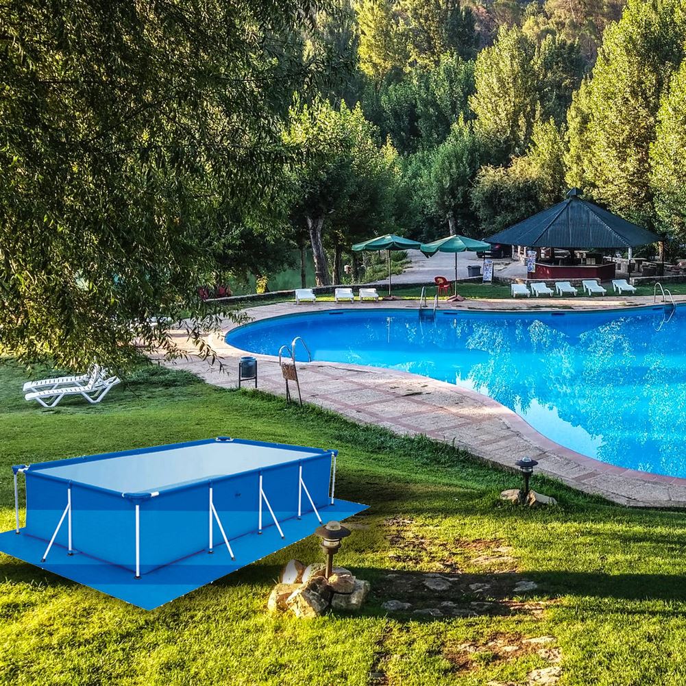 Zwembad Cover Zwemmen Rechthoekige Zwembad Cover Waterdichte Stof Zwembad Doek Met Touw Uv Slip Mat Thuis Zwembad Accessor