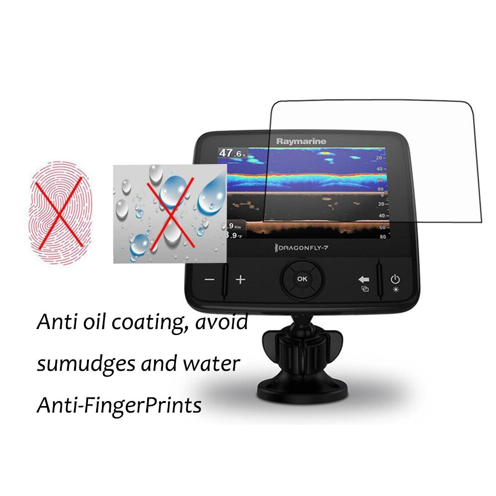 3Pcs Anti-Scratch Water-Proof Hd Pet Film Voor Raymarine Dragonfly 7 Gps/4 Gps Scherm protector Nano Anti-Shock Film Niet Glas
