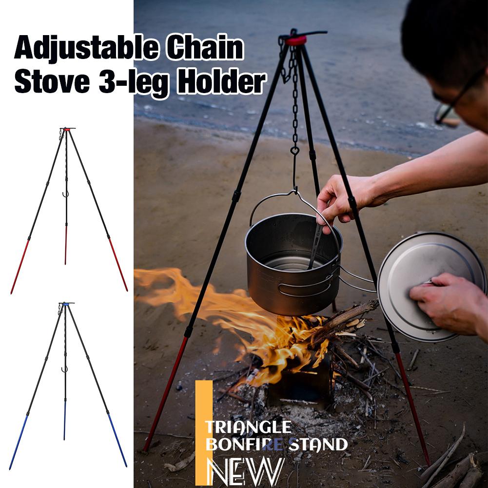Camping Tripod Marching Triangle Support Hanging Cooking Pot Hiking Picnic Naturehike Travel Gadget 1PC Picnic Tripod