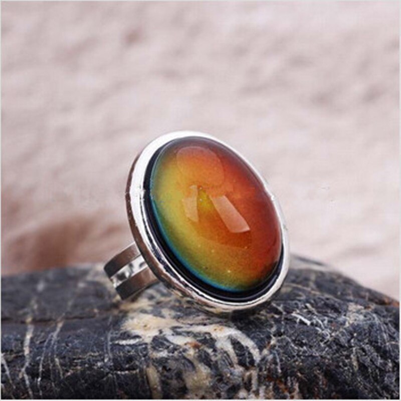 Crystal Sieraden Veranderende Kleur Mood Ring Temperatuur Emotie Gevoel RINGEN MOOD Verstelbare Size evenement feestartikelen