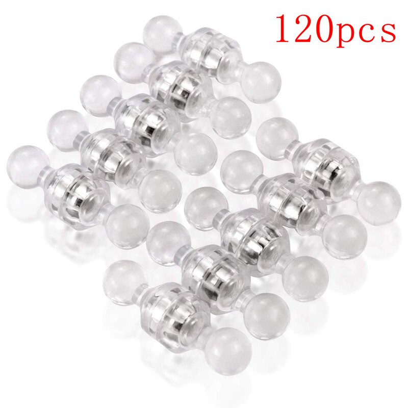 120 Pack Push Pin Magnets, Transparent Colour Fridge Magnets, Perfect for Whiteboard Magnets, Office Magnets, Map Magnets: Default Title