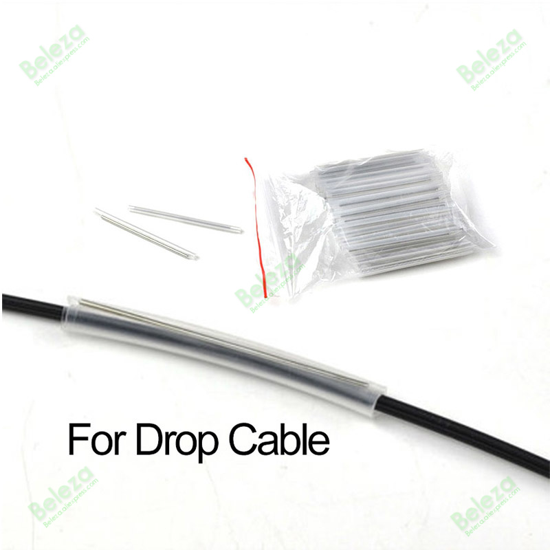 1000pcs/lot 45*1.0/1.2mm 60x5.5mm 1pin/2pins Smoove Fiber Optic Splice Protector Tubo bare Fiber Heat Shrinkable Tube Sleeves