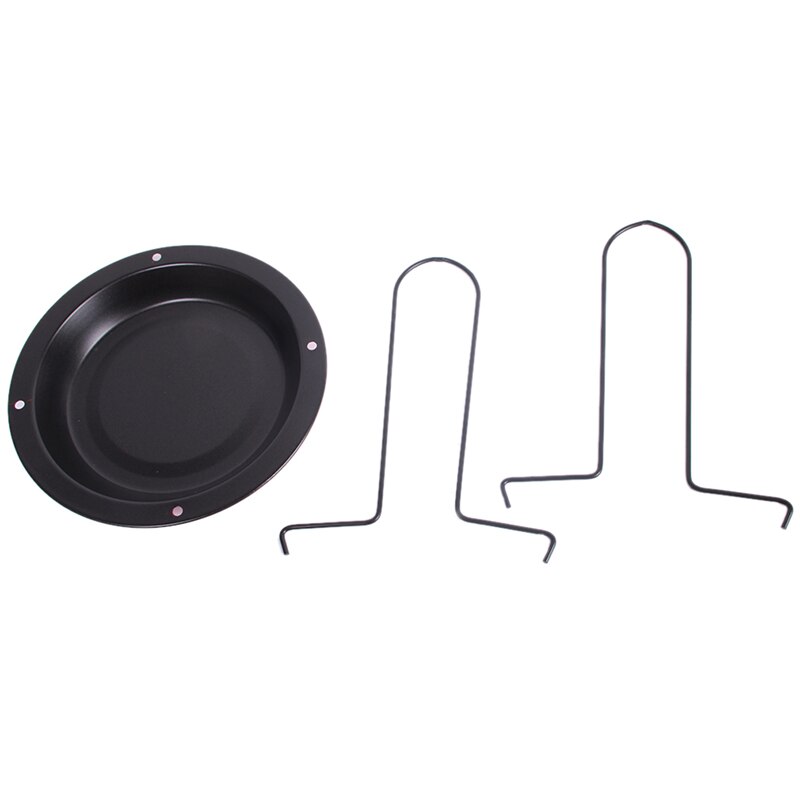 Bbq Carbon Staal Rechtop Pan Kip Koffiebrander Rack Met Kom Non-stick Outdoor Cooking Tool Bakken Pan Barbecue Grillen QW877913