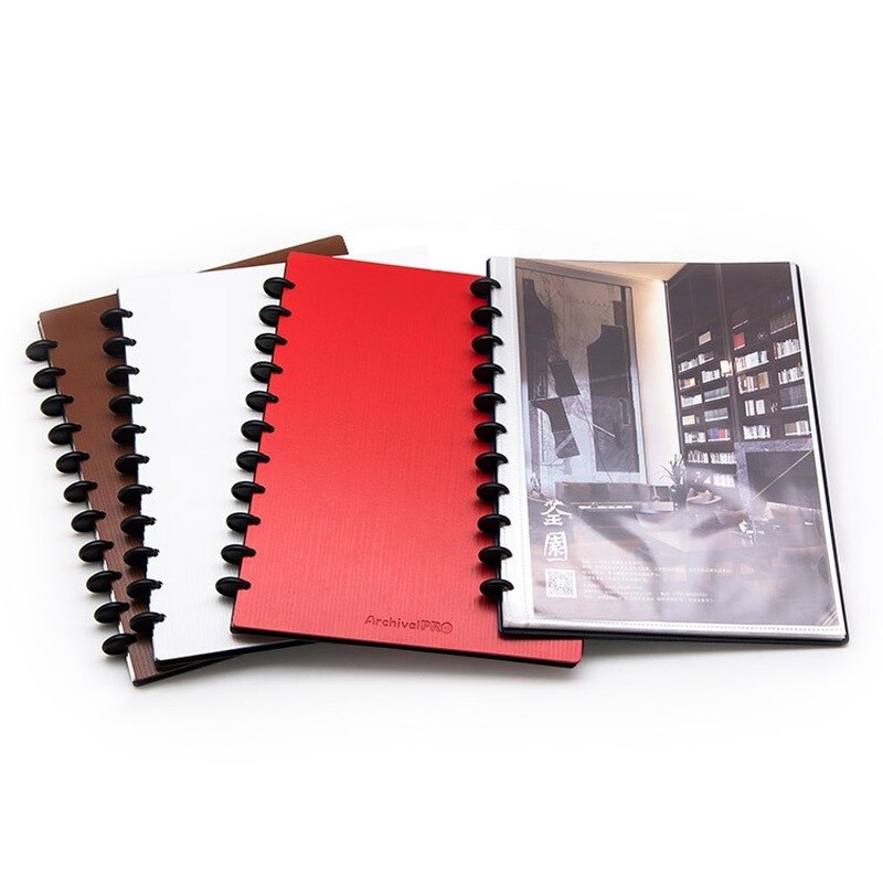 Carpeta transparente A4 con agujeros para guardar documentos, carpeta de encuadernación de almacenamiento de PVC, con anillas, hojas sueltas, para cuaderno, manualidades, 10 unidades
