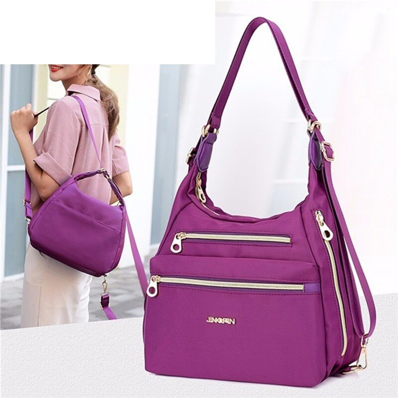 Frauen Taschen Multifunktions Rucksack Schulter Tasche Leinwand Tuch Tote wiederverwendbar Einkaufstasche Ladys Reisetasche Crossbody-tasche