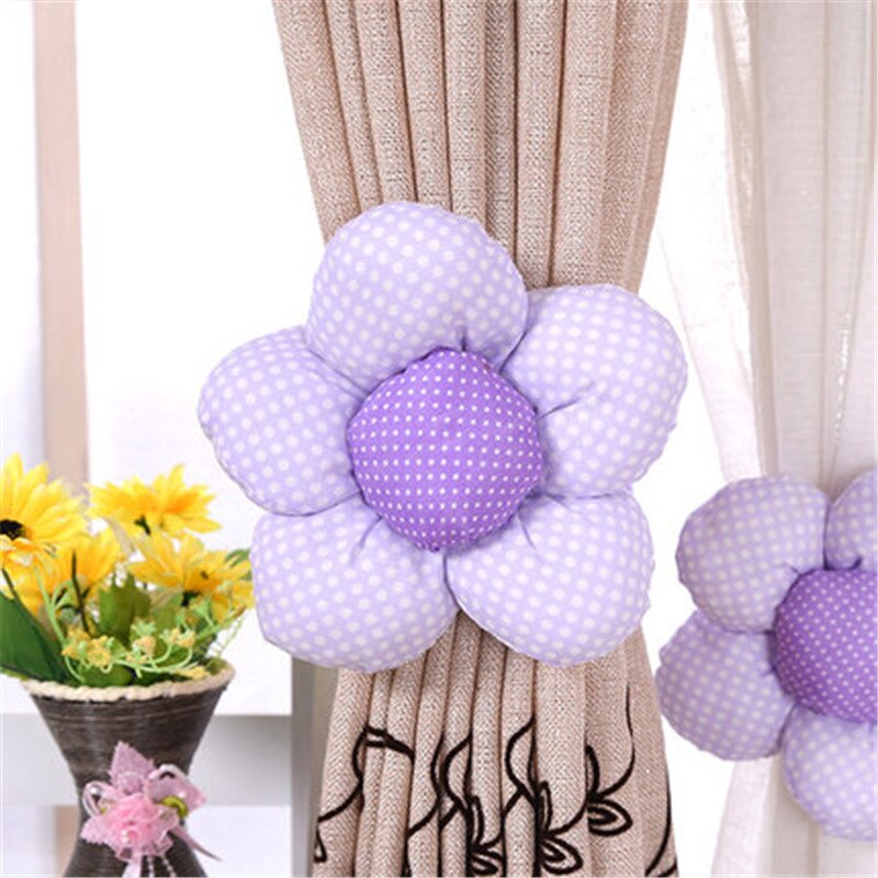 Moderni violetti perinteinen kiinalainen auringonkukka punainen kukka verhopidike verhotarvikkeet koriste verho solmiot cp -hm371*3