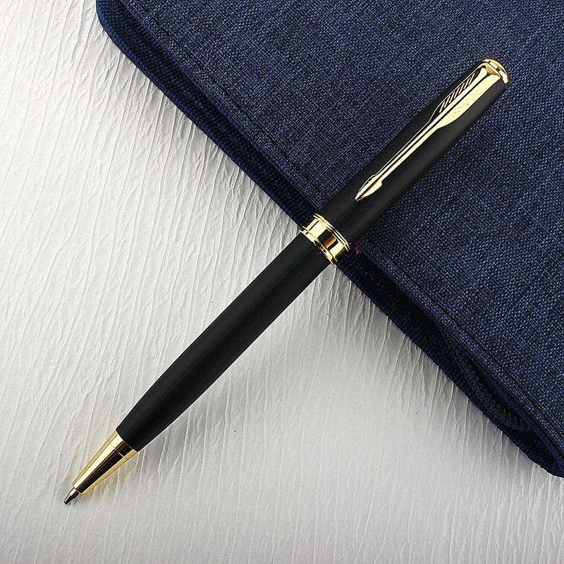 Luxus Metall Rollerball Stift 0,7mm blaue Tinte Stahl Gold Geschäft Signatur Stifte für Schul büro Schreib zubehör Briefpapier: Burgunderrot