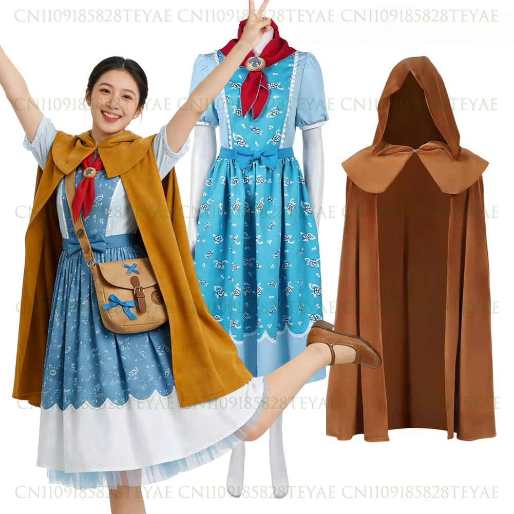 Fantasia de Cosplay Holly Wheeler para Adultos, Vestido de Fantasia com Capa para Mulheres, Roupa de Roleplay para Disfarce de Halloween e Carnaval