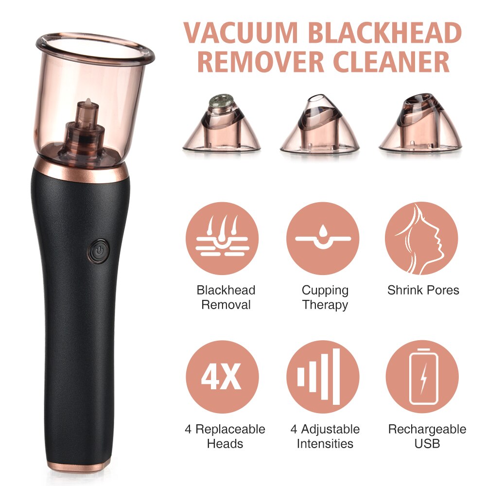 Elektrische mee-eter verwijderaar, gezichtsreiniger, poriën stofzuiger, acne, puistjes zuigmachine, 4 in -in-1 body guasha cupping massage