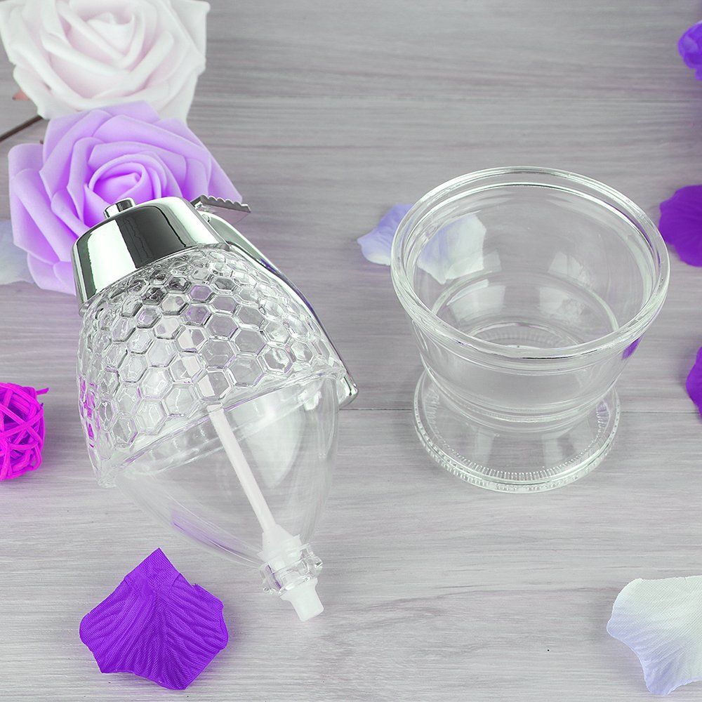 Juice sirup kopp bee honning drypp dispenser honning krukke klemme flaske med stativ holder klemme flaske vannkoker kjøkken tilbehør