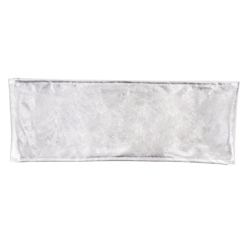 1 stk 34 x 15cm glitrende sølv guld pailletter stol sash bore krave spænde gør det selv bryllup banket hotel fest lycra stol bånd levering