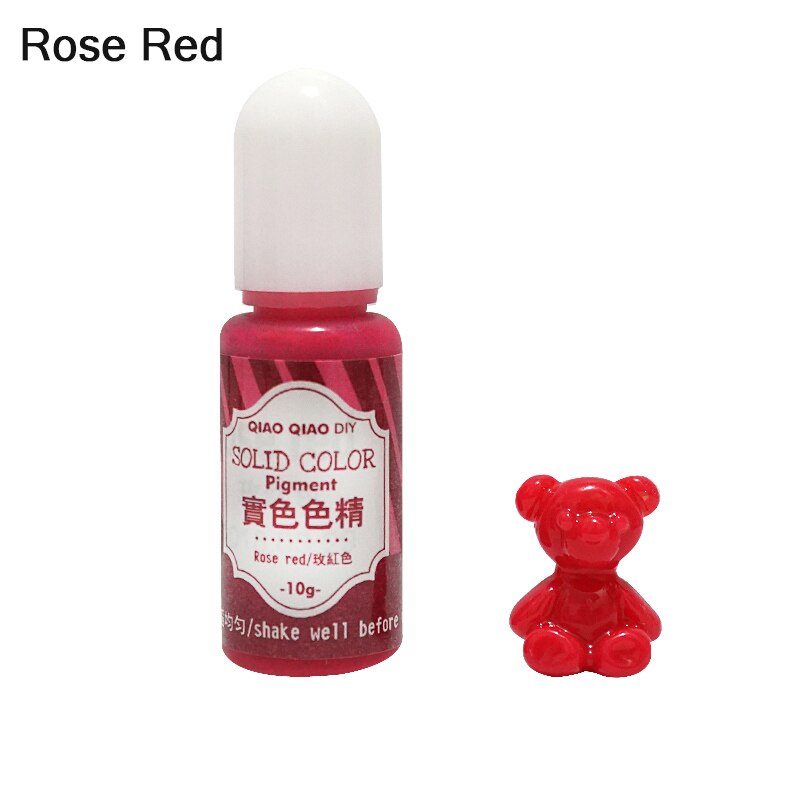 UV Resin Pigment Polish Solid Glue for Silicone Mold Jewelry Making DIY Handmade Crafts 18 Colors DOD886: Rose Red