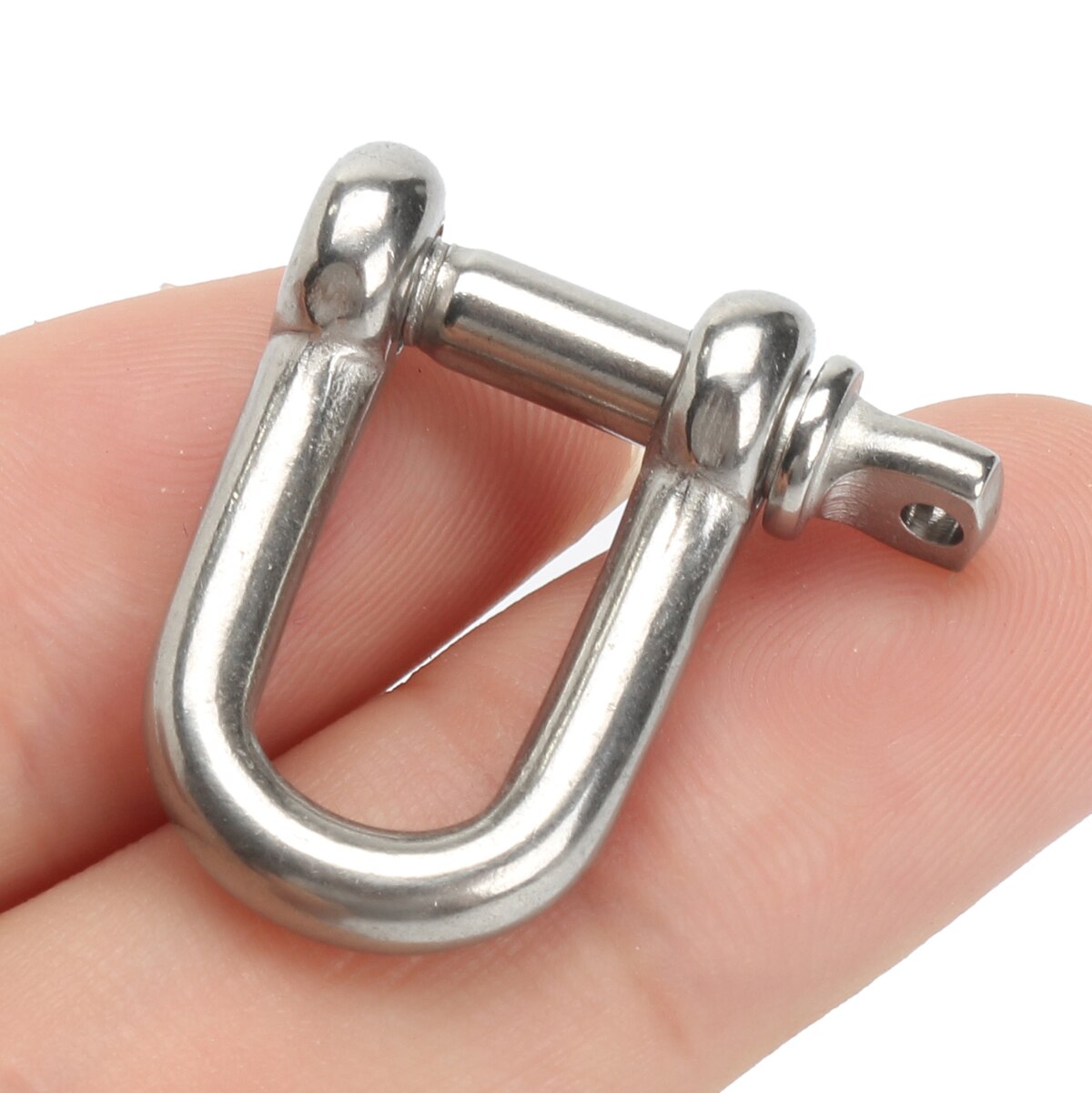 10Pcs D Shackle Stainless Steel 316 Breaking D Rigging Anchor Shackle Screw Hooks Boat Rigging Hardware for Paracord Bracelets