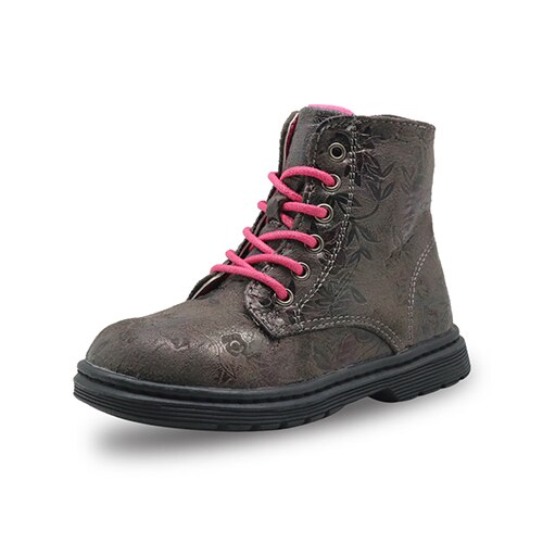 Apakowa Herbst Frühling Mädchen Martin Stiefel mit Reißverschluss Kleinkind freundlicher Baby Mädchen Spitze-hoch Wasserdicht Stiefeletten Kind Schuhe: grau / 11