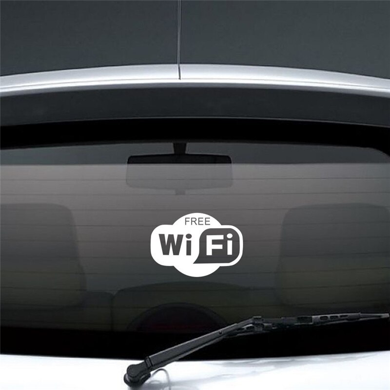 1 sztuk czarny bezpłatne WiFi naklejka winylowa znak okno kawiarnia restauracja/bar sklep internetowy szklane drzwi okna naklejki ścienne naklejki samochodowe