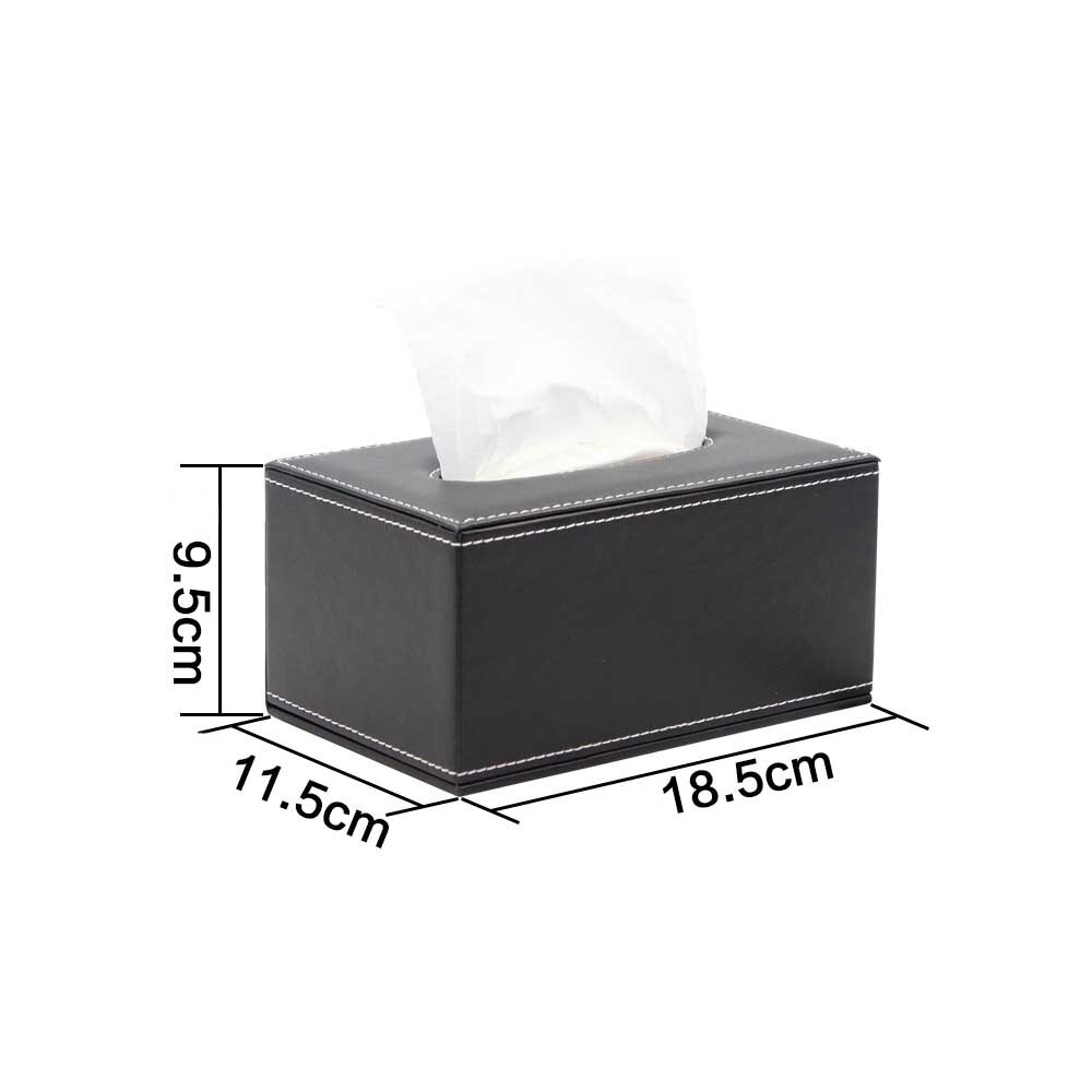 Europæisk læder hjem hotel forretning tissuekasse firkantet tissuepapir organisator boks serviet holder opbevaringsboks