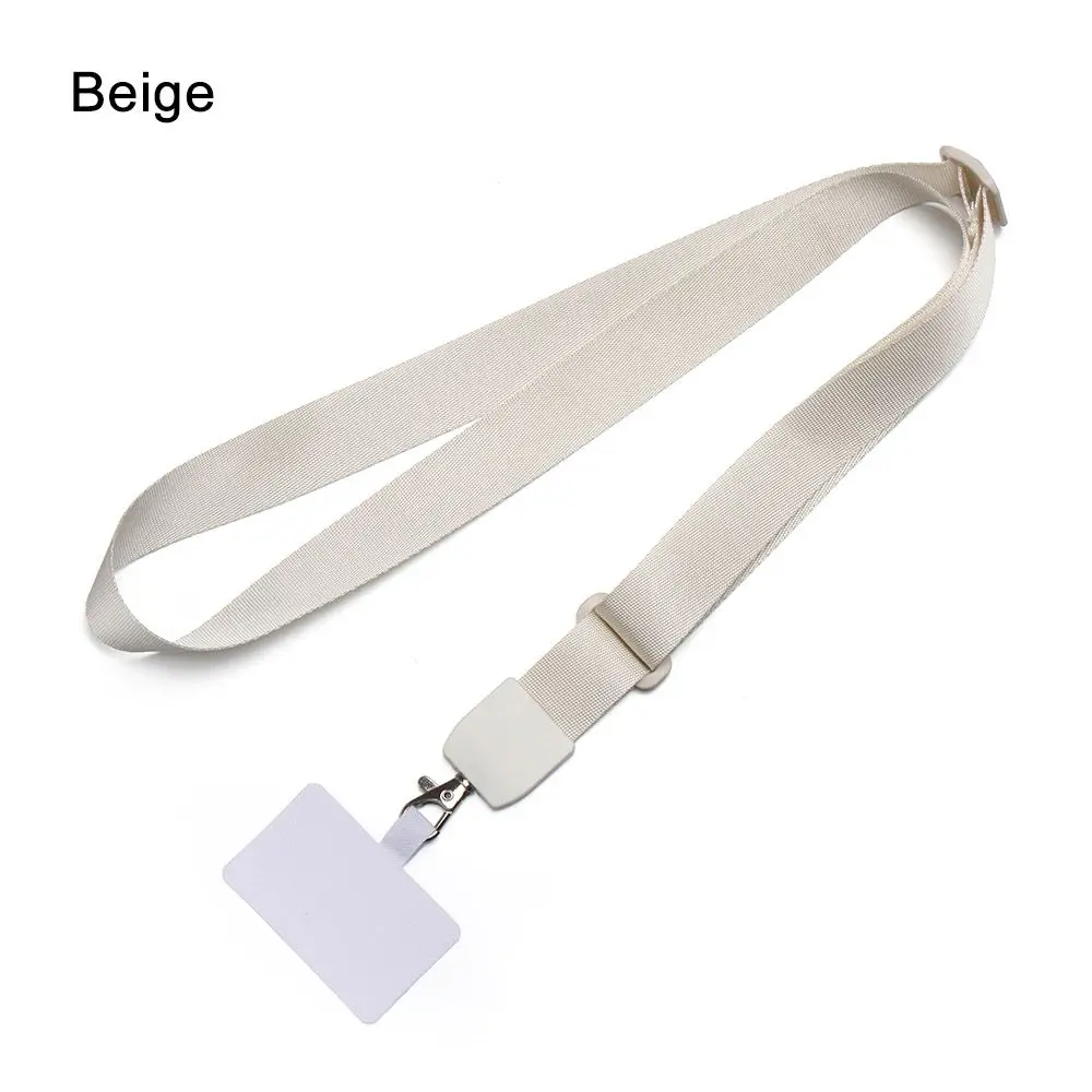 Neck Strap Lanyard for Mobile Phone Rope Anti-lost Keys Mobile Phone Straps Holder Neck Strap Hang Rope Lanyard Patch Card: WHITE