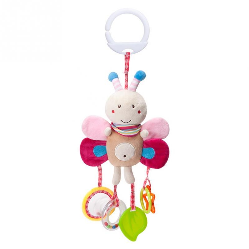 Baby toys 0-12 months early educational Infant baby mobile rattle Plush Toy stoller hanging Rattles Bell Toys: Bee