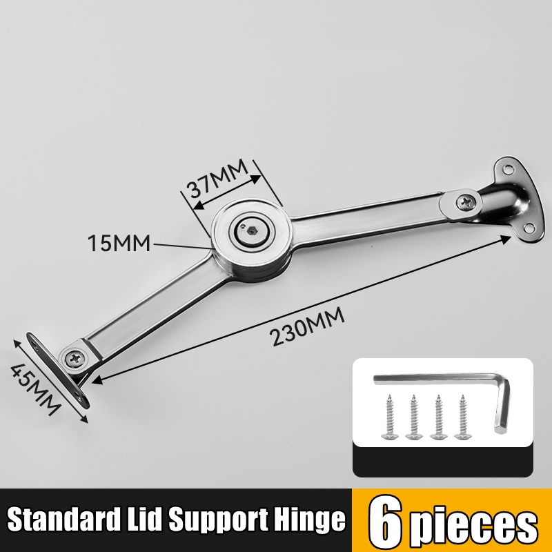 Randomly Stop Lid Support Hinge Kitchen/Room Cabinet Door Adjustable Polish Hinge Furniture Lift Up Flap Stay Support Hardware: transparent