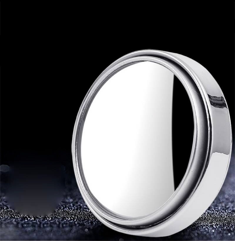 2 Pcs Car Round Frame Convex Blind Spot Mirror Wide-angle 360 Degree Adjustable Clear Rearview Auxiliary Mirror Driving Safety