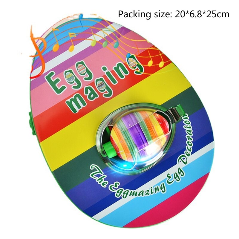 DIY Egg Painting Toy Decorating Spinner Easter Decoration Hand Painted Easter Egg DIY Painting Graffiti Party Favor D5QA