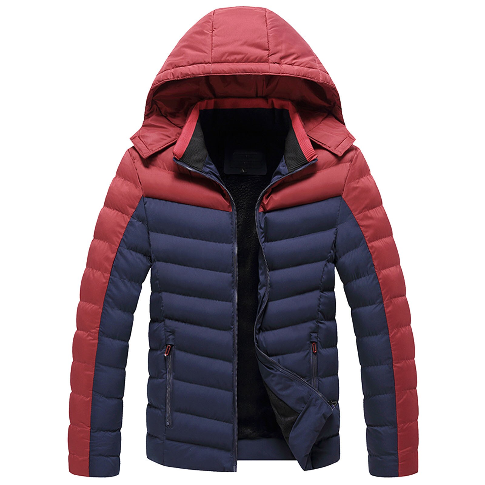 Warm Winter Solid Color Jackets Parka Men Brand Autumn Outwear Slim Fit Mens Padded Coats Male Coat Nov 2nd: Blue / M