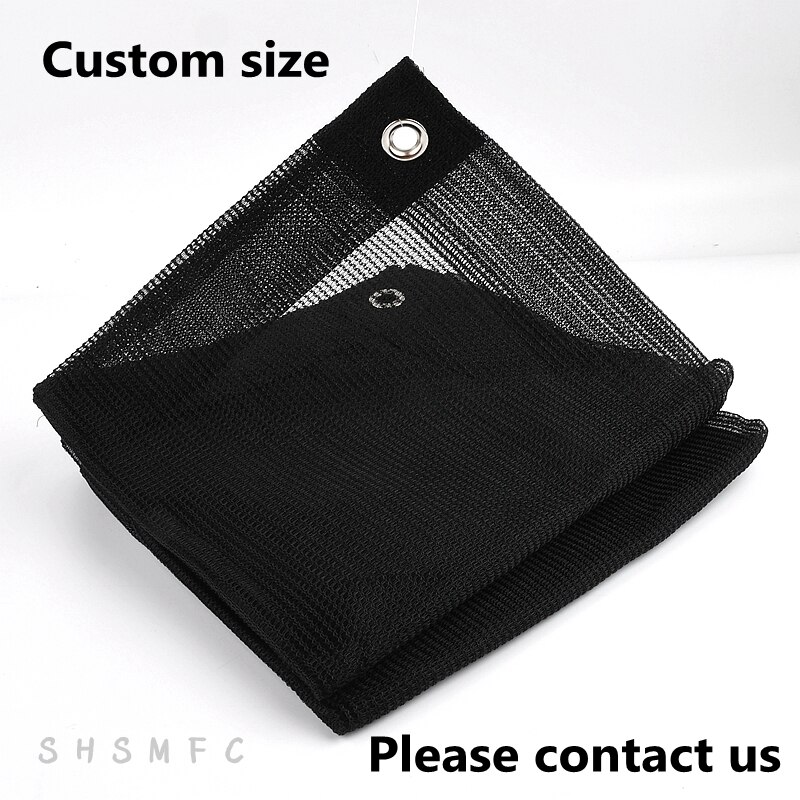 Hi Black HDPE Anti-UV Sun Shading Net Balcony Fence Sun-proof Garden Courtyard Sunblock Succulent Plant Sunshade Net: Custom size
