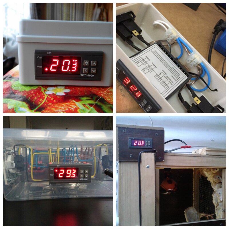Digitale Temperatuurregelaar Fahrenheit Celsius Thermostaat Met Ntc Sensor 2 Relais STC-1000 ITC-1000 Voor Koelkast