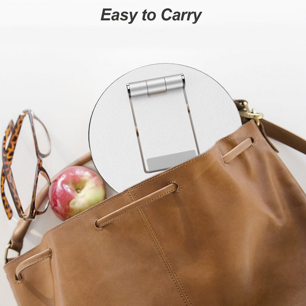 Tablet PC Shelf Portable Foldable Desktop Shelf Universal Simple Supportive Shelf for Office Home (Silver)