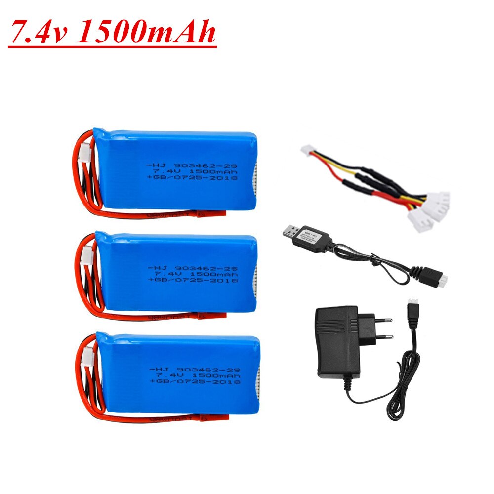 7,4 V 1500mah Lipo batería para WLtoys V913 L959 L969 L979 L202 L212 A959 12428 HJ816 HJ817 RC piezas del coche 903462 batería + cargador