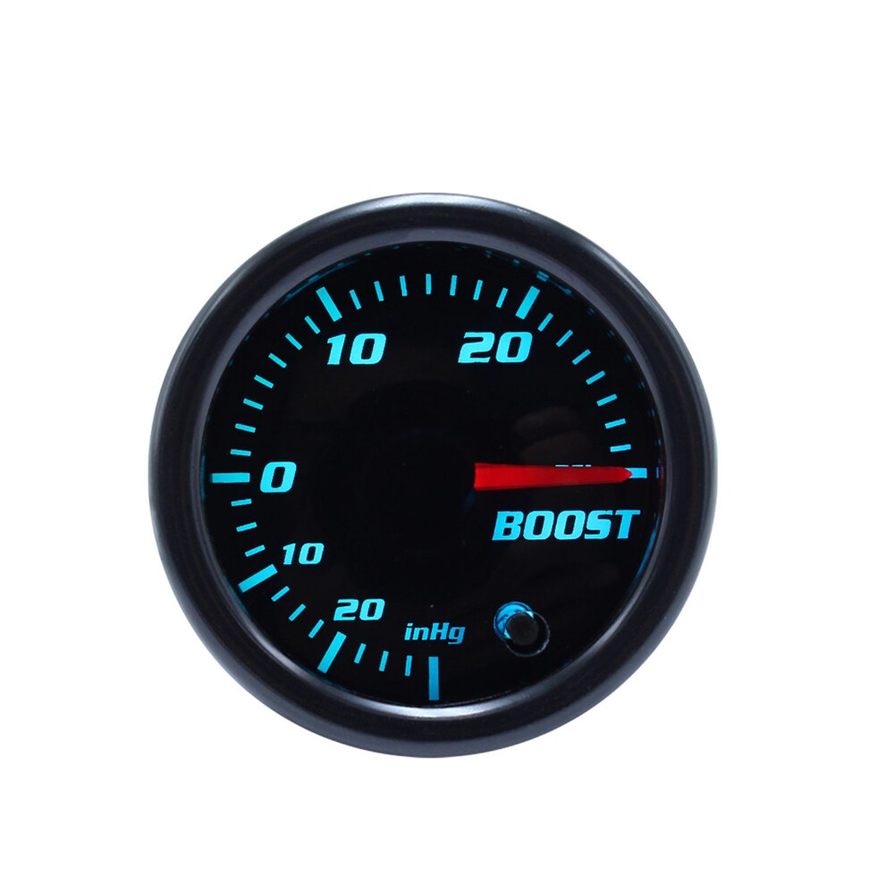 Black 2”Turbo Boost Gauge 52mm Tinted 7 Color 0-30 PSI Pressure Vacuum Turbo Meter 2"