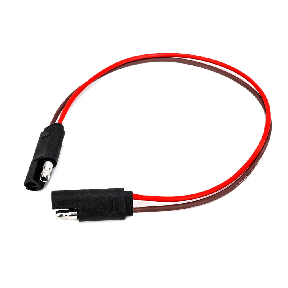 2-pin Trailer Connector Plug Trailer Light Wiring-Harness Flat Plug Extension Cable 18*2AWG Wire Connector