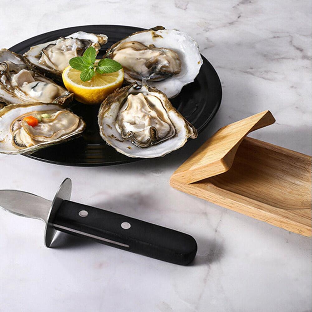 Pince à huîtres en bois, 1 pièce, support à huîtres, ouvre-outil, plateau en bois pour gadgets de cuisine, fournitures Q6d7