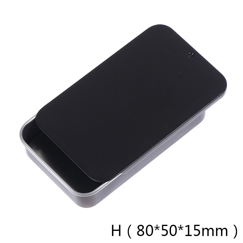 2pcs Tinplate Small Push-pull Box Solid Balm Box Metal Packaging Box: H