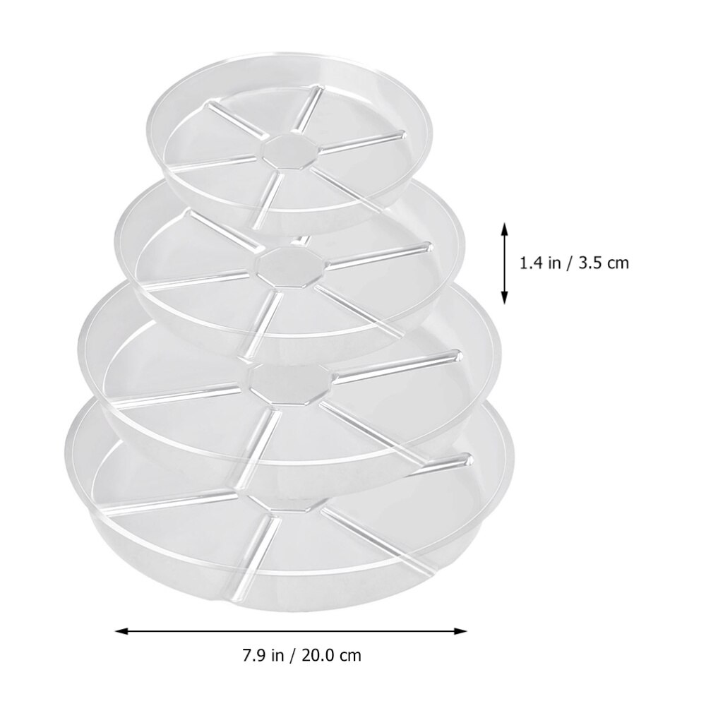 8pcs Indoor Outdoor Garden Flower Pot Plant Saucers Water Tray Base
